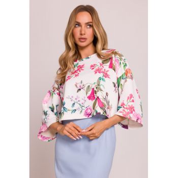 Bluza scurta cu imprimeu -