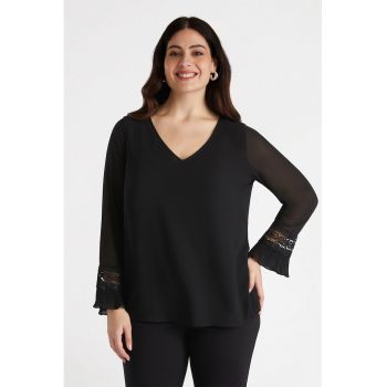 Bluza uni cu decolteu in V