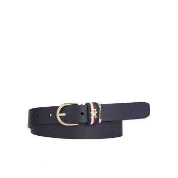 Curea -  Piele naturala - Albastru - 80 cm