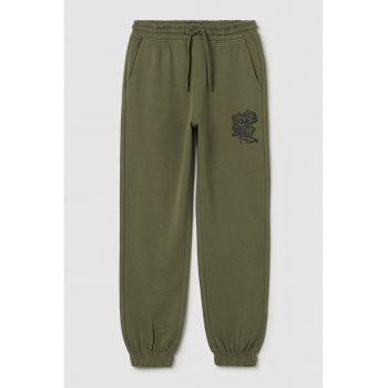 Pantaloni de trening din bumbac cu snururi