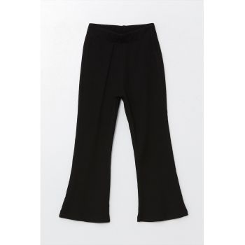 Pantaloni din amestec de bumbac cu croiala ampla