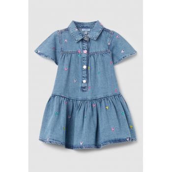 Rochie cu croiala in A din chambray