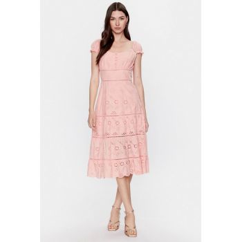 Rochie cu croiala in A si dantela Sangallo