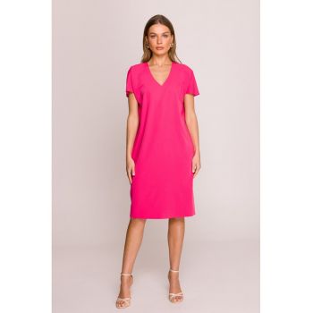 Rochie cu croiala lejera -  Roz-