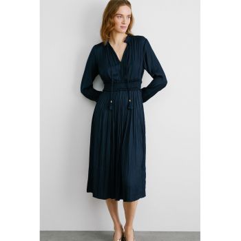 Rochie midi cu pliuri