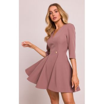 Rochie mini cu insertii evazate -