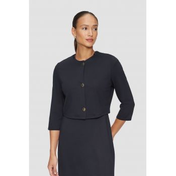 Sacou crop cu model uni