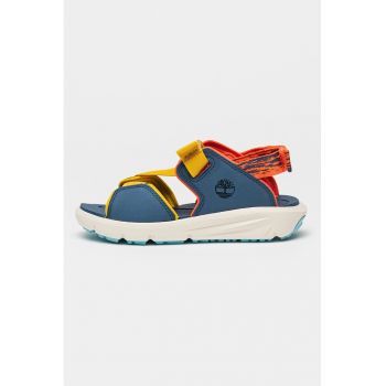 Sandale de piele ecologica cu velcro Motion Dune