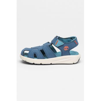 Sandale de piele intoarsa ecologica cu velcro Motion Dune
