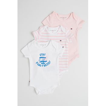 Set de body-uri din amestec de bumbac - 3 piese