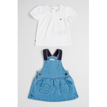 Set de rochie de denim si tricou - 2 piese