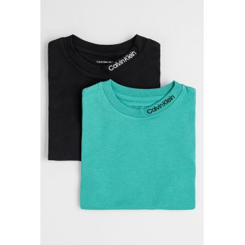 Set de tricouri cu logo brodat - 2 Piese