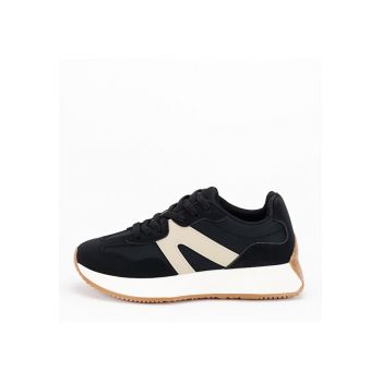 Sneakers negrii cu talpa groasa 8917 M2 15474