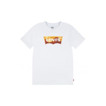 Tricou cu decolteu la baza gatului si imprimeu logo