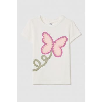 Tricou cu imprimeu cu fluturi