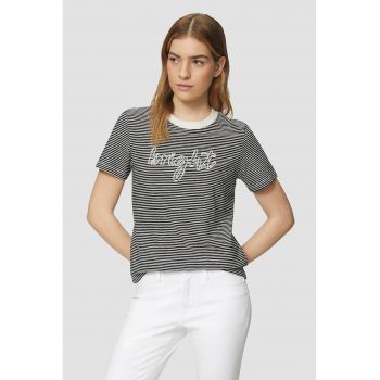 Tricou cu model in dungi si perle