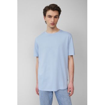 Tricou de bumbac cu decolteu la baza gatului