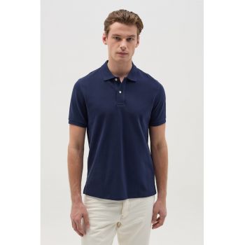Tricou de bumbac cu guler polo