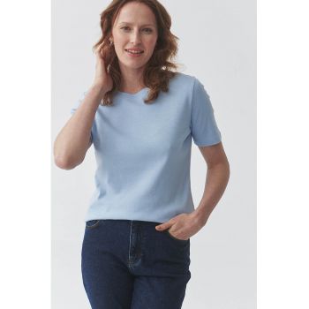 Tricou din bumbac cu decolteu rotund