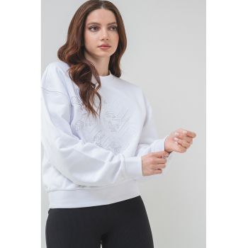 Bluza de trening cu decolteu la baza gatului - din amestec de bumbac