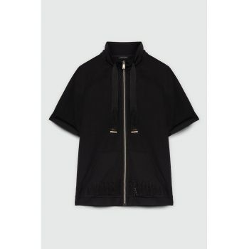 Bluza de trening cu fermoar si model uni