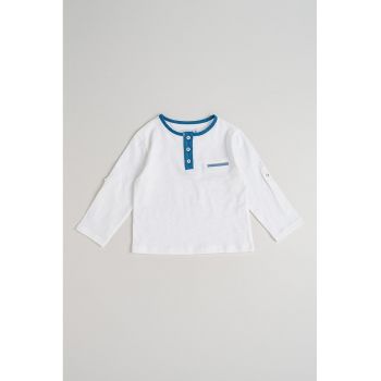 Bluza uni cu maneci ajustabile