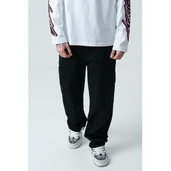 Pantaloni cargo cu talie medie