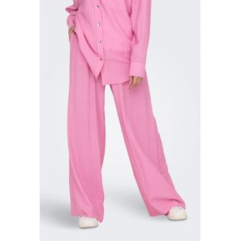 Pantaloni evazati cu talie elastica