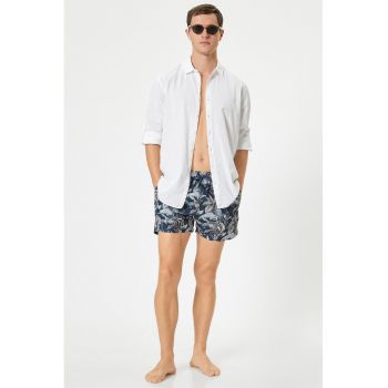 Pantaloni scurti de baie cu model tropical