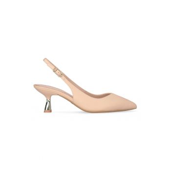 Pantofi din piele cu toc kitten