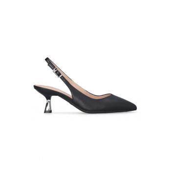 Pantofi din piele cu toc kitten