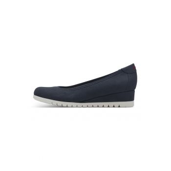 Pantofi wedge de piele ecologica