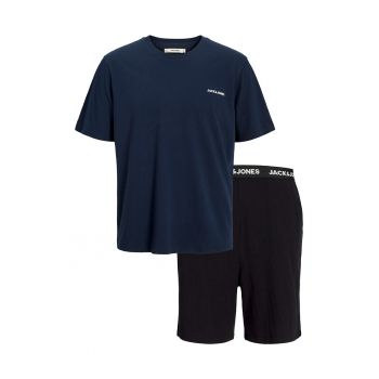 Pijama de bumbac cu pantaloni scurti