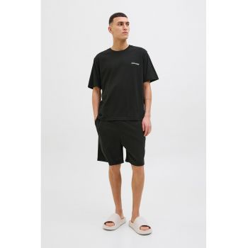 Pijama de bumbac cu pantaloni scurti