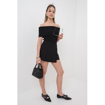 Pulover slim fit din amestec de bumbac