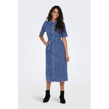 Rochie de denim cu nasturi