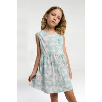 Rochie scurta evazata cu model floral