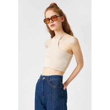 Top crop cu aspect striat