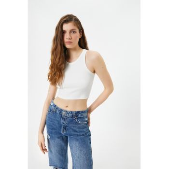 Top crop din amestec de bumbac