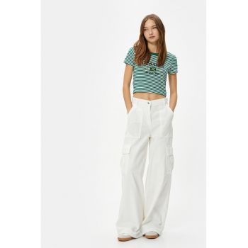 Tricou crop cu model