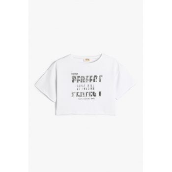 Tricou crop de bumbac