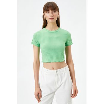 Tricou crop striat