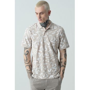 Tricou polo cu imprimeu floral