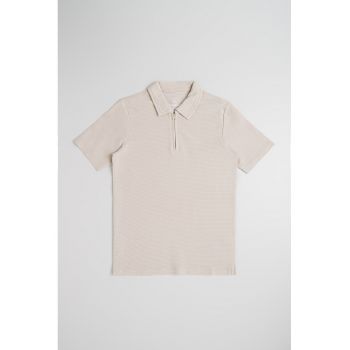 Tricou polo striat