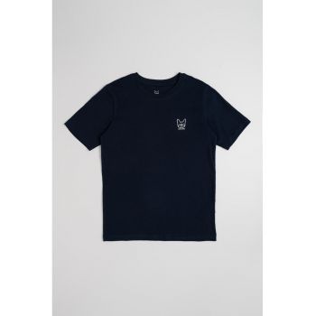 Tricou slim fit de bumbac cu imprimeu discret