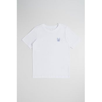 Tricou slim fit de bumbac cu imprimeu discret