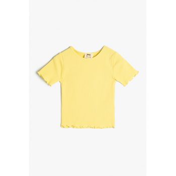 Tricou uni cu terminatii valurite