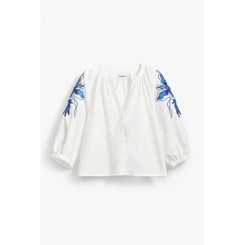 Bluza cu broderie florala