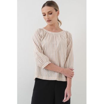 Bluza cu dungi si maneci trei sferturi