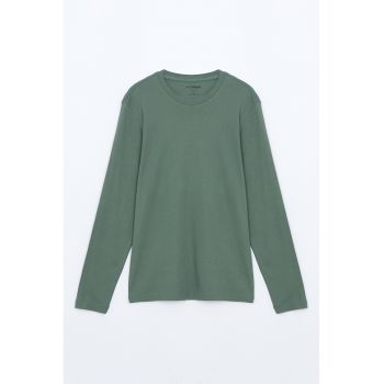 Bluza uni cu decolteu rotund
